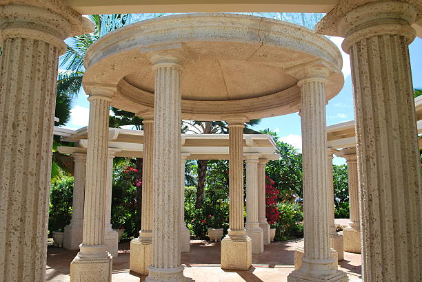 istock Wedding Gazebo in a Tropical Garden 183055686