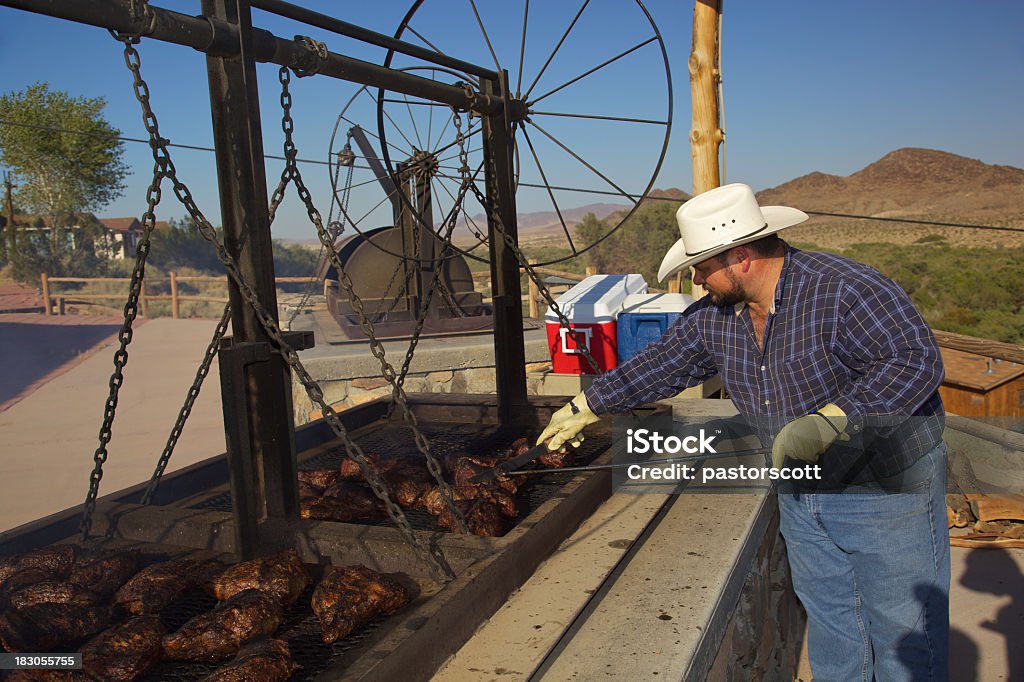 Western Grill Kochen Rindfleisch - Lizenzfrei 40-44 Jahre Stock-Foto