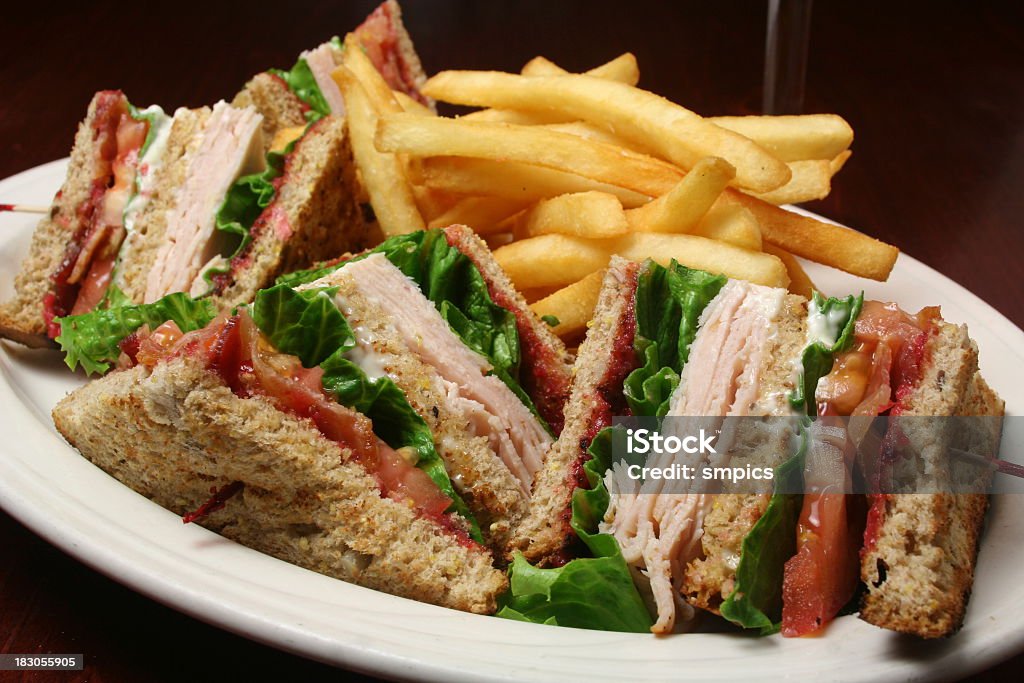 Club Sandwich di tacchino - Foto stock royalty-free di Sandwich a strati