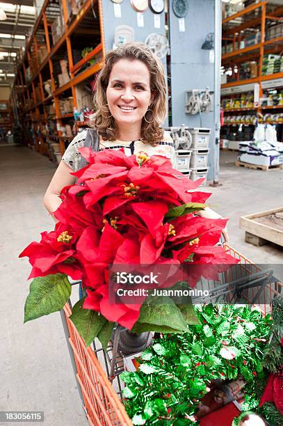 Shopping Für Weihnachten Stockfoto und mehr Bilder von Weihnachtsstern - Weihnachtsstern, Baumarkt, Einkaufen