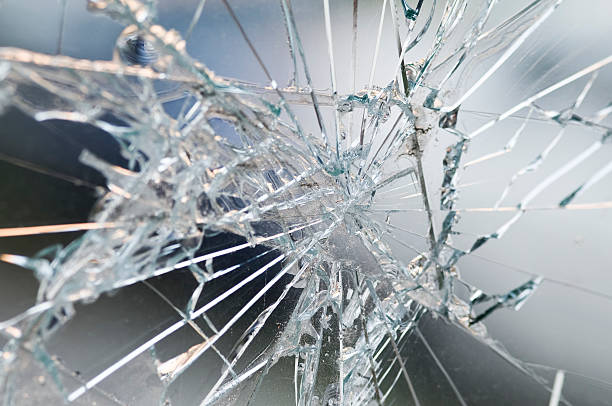 istock Accident - detail of broken window 183056694