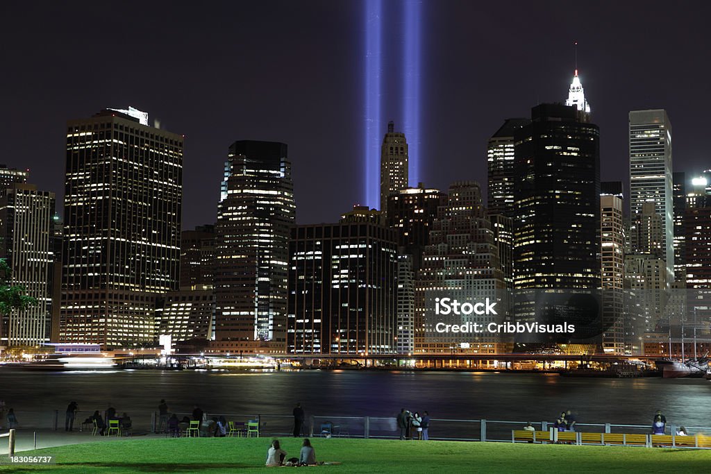 Le 11 septembre Mémorial du World Trade Center de lumières de New York 2006 - Photo de Attentat du 11 septembre 2001 libre de droits