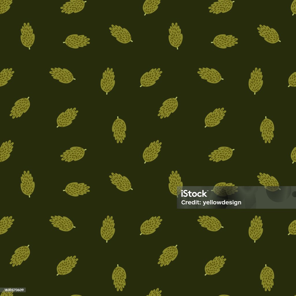 Tree Repeating Pattern Artistic Tree And Foliage Illustration In A Repeating Pattern Stock ...