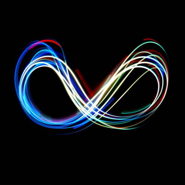 al neon infinity - hydrogen bonding foto e immagini stock