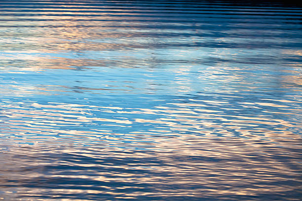 Abstract Lake Reflection Of Sky stock photo