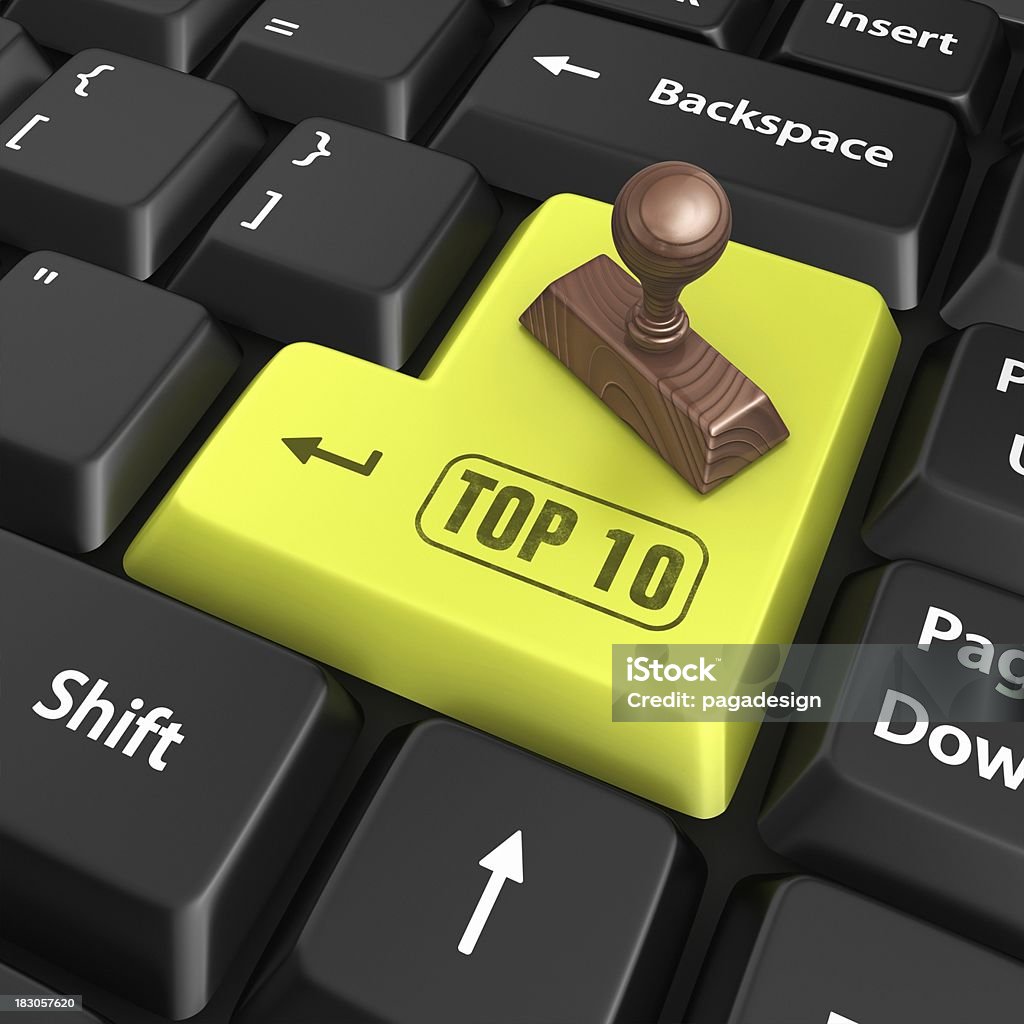 top 10 Eingabetaste - Lizenzfrei Computertastatur Stock-Foto