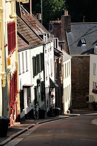 istock St.Aubin high street,Jersey. 183057675