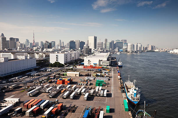 istock Containers, Ships and Tokyo Skyline 183058084