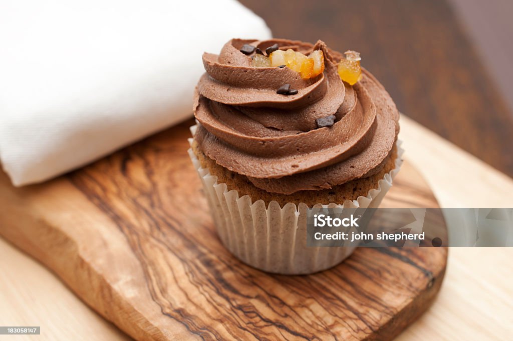 Schokolade und Orange Cupcake - Lizenzfrei Cupcake Stock-Foto