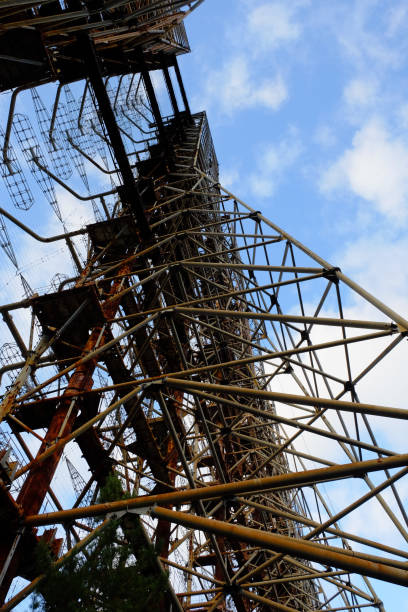 istock Duga is a Soviet over-the-horizon radar station for an early detection system for ICBM launches. 1830585364