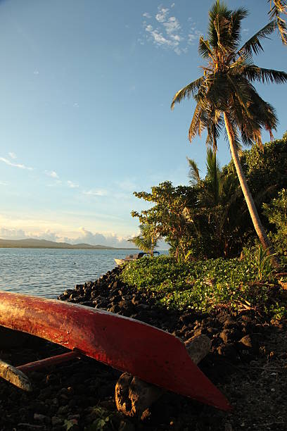 istock Traditional Fishing boat in Manono, Samoa 183058590