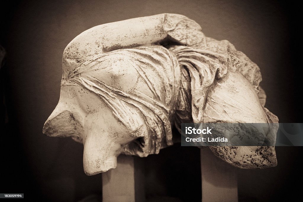 Griechische archaischen Skulptur in Epidaurus - Lizenzfrei Archäologie Stock-Foto