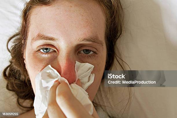 Flue Stock Photo - Download Image Now - Clown's Nose, Cold And Flu, Women