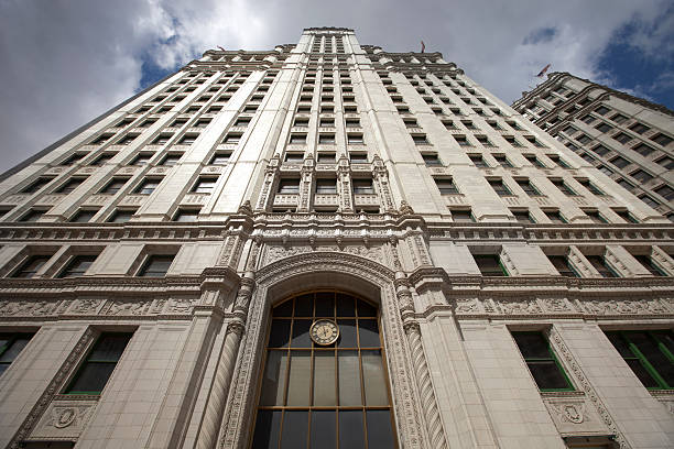 istock Low Perspective View Of Gothic Skyscraper 183059479