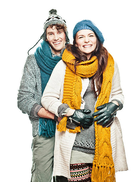 istock Young couple in winter clothes 183059483