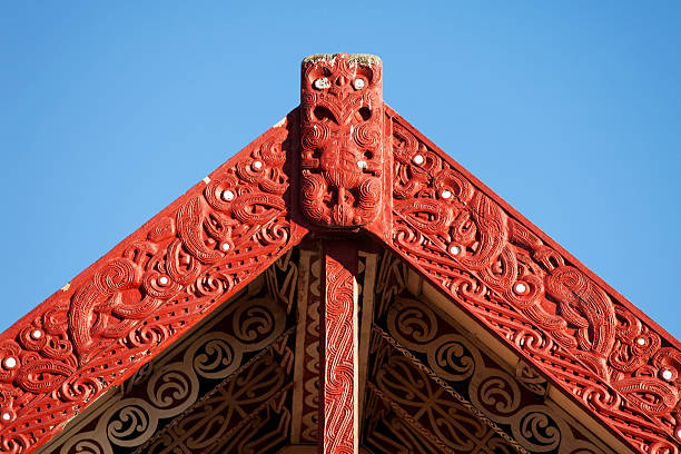 istock Maori carvings on a gable 183059484