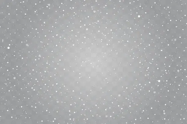 Vector illustration of Falling snow Christmas pattern