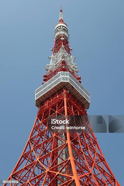 Wieża Tokijska - zdjęcia stockowe i więcej obrazów Antena telewizyjna - Antena telewizyjna, Architektura, Azja