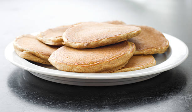 Whole  Grain Pancakes stock photo