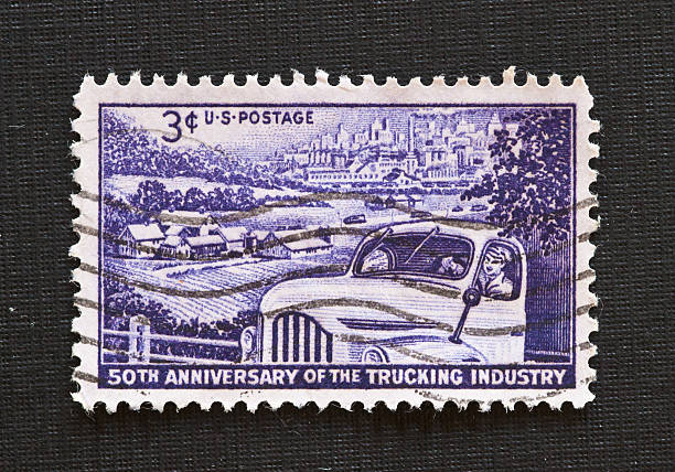 istock Trucking Industry 50th Anniversary Stamp 183060344