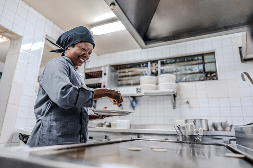 Commercial kitchen deep fryer, ready for action, is set to deliver delicious fried treats.