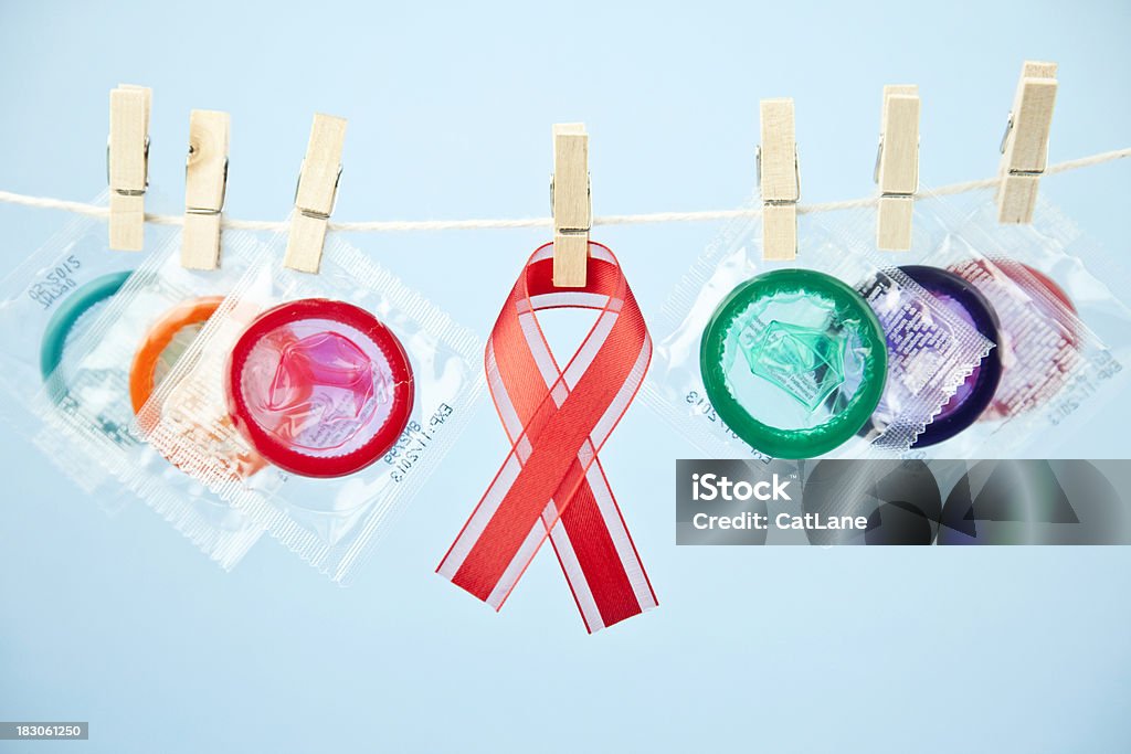 Safer Sex Potect gegen AIDS - Lizenzfrei AIDS Stock-Foto