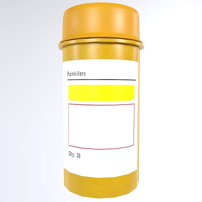 Medicine Bottle isolated on white background. High quality 3d illustration