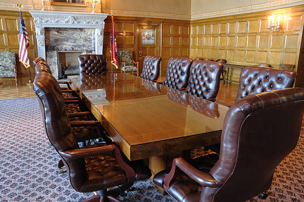 Conference Room at the Arkansas State Capital stock photo