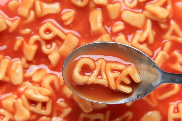 istock Alphabet soup word - CAFE 183061789