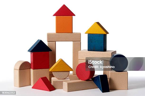 絶縁写真家ビルの木製ブロック白背景 - 積み木のストックフォトや画像を多数ご用意 - 積み木, おもちゃ, 木製