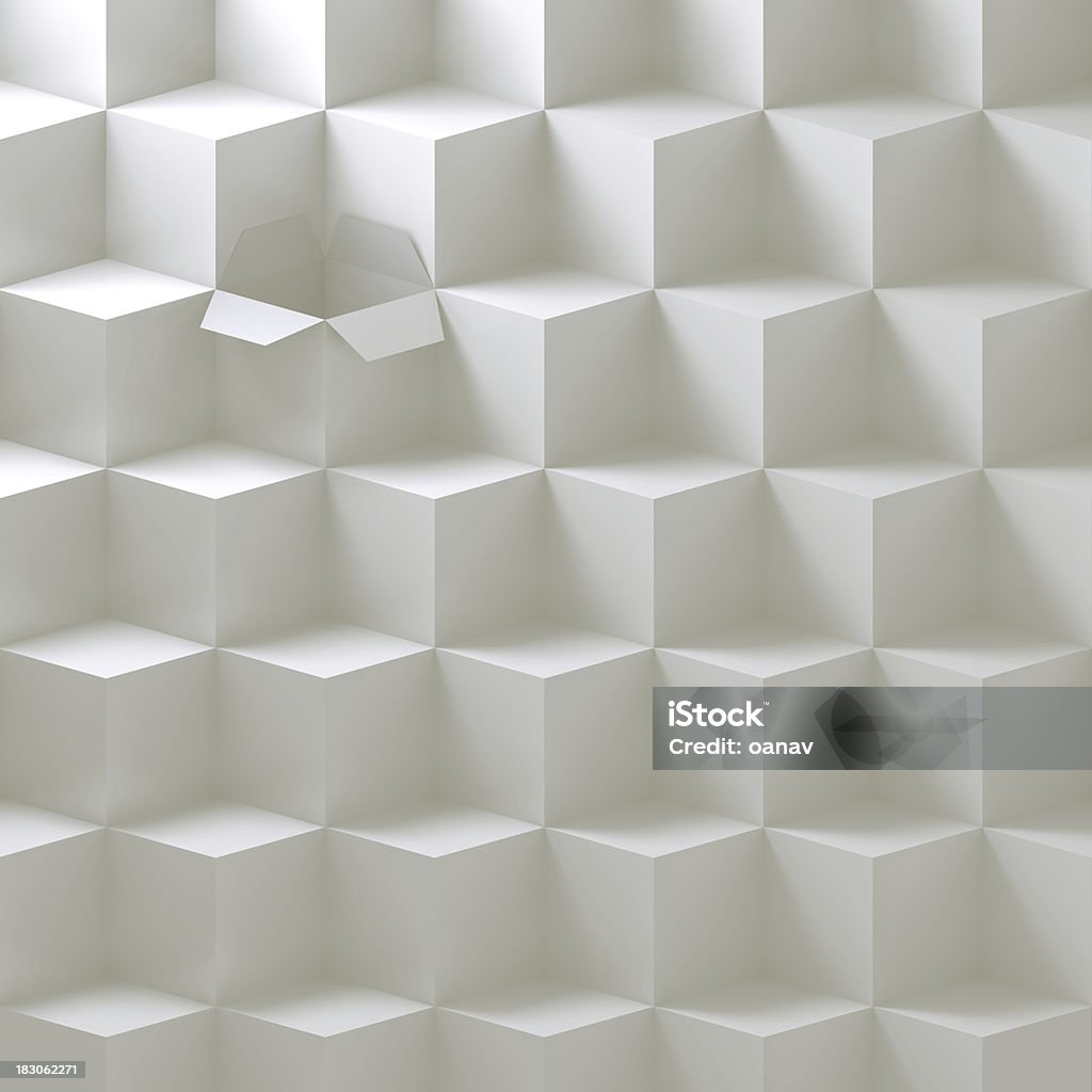 Open box in a stack "Open empty box in a big white box stack, 3d renderSimilar image, all boxes closed:" Box - Container Stock Photo