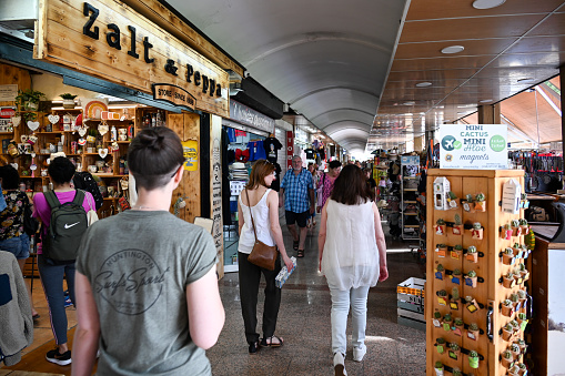 Morro Jable, Fuerteventura, Spain, November 21, 2023 - The Salt & Peppa Souvenir store at the Centro Comercial Palm Garden on Av. Tomás Grau Gurrea in Morro Jable, Spain.