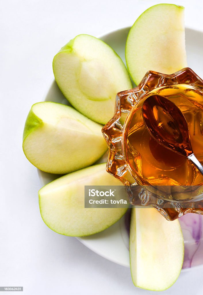 Maçãs com mel - Royalty-free Rosh Hashana Foto de stock