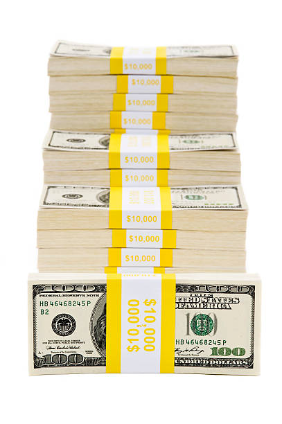 istock Money stack of $10,000 bundles 183062518