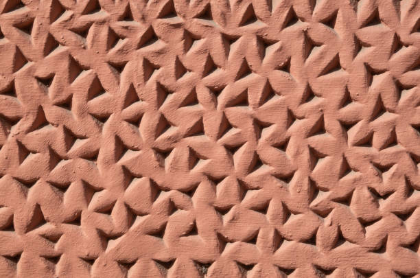 istock Decorative pink plaster with relief closeup 1830626738