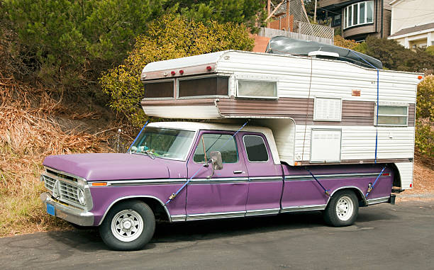 istock Vintage Truck and Camper 183062963