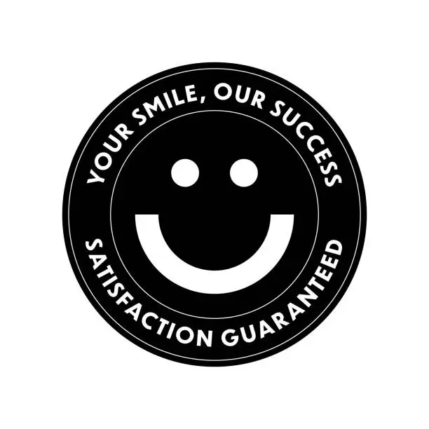 Vector illustration of Circular and Vector Customer Satisfaction Label.