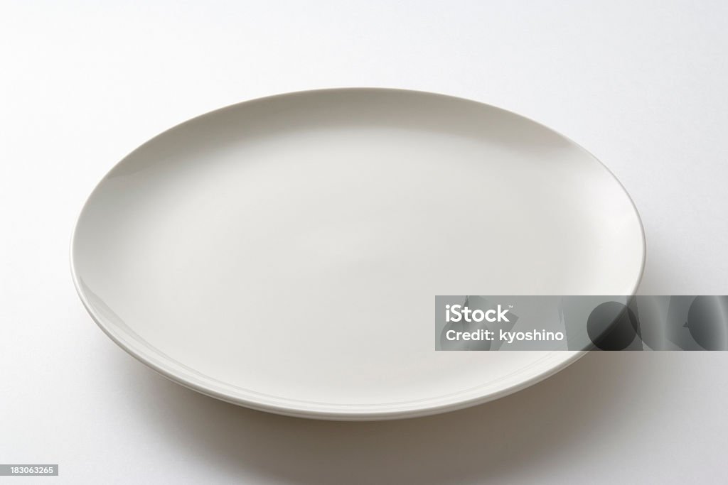 絶縁ショットを白背景に白のプレート - 皿のロイヤリティフリーストックフォト