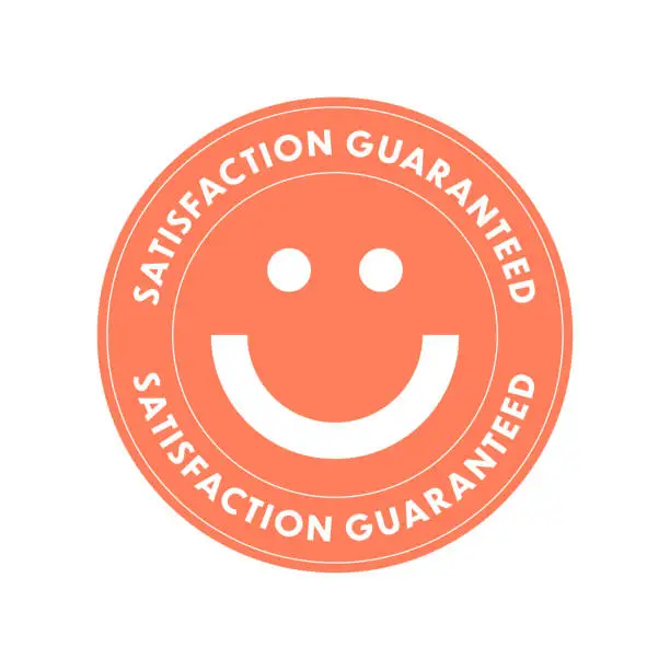 Vector illustration of Circular and Vector Customer Satisfaction Label.