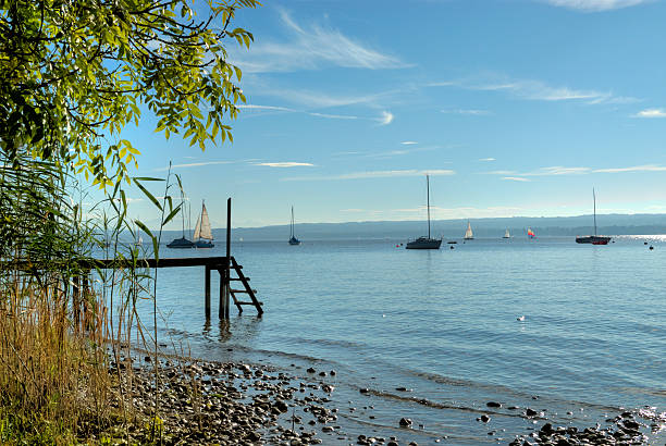 "ammersee" deutschland in den herbst - ammersee stock-fotos und bilder