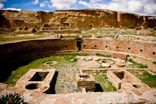 Large Kiva, or a ceremonial/communal structure created by the indigenous Native American inhabitants in New Mexico.