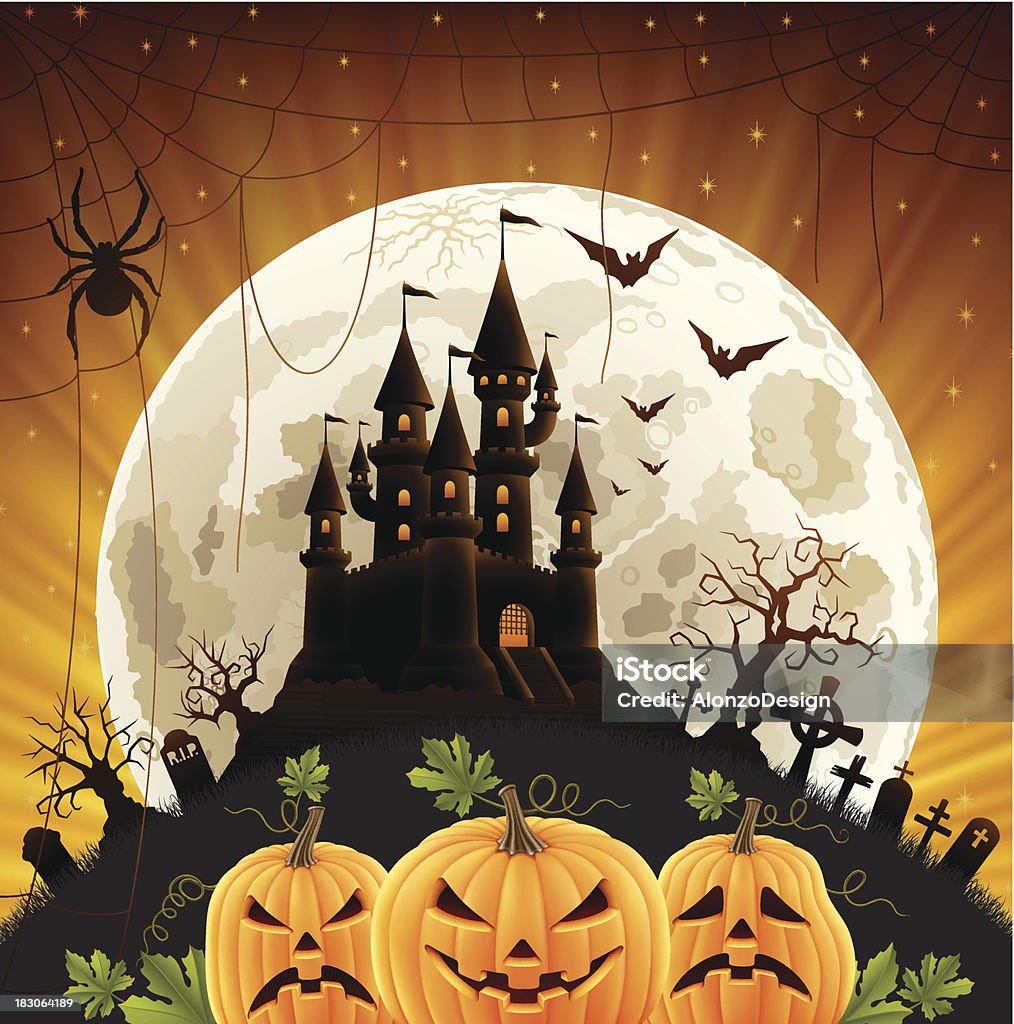 Halloween Pumpkins - arte vettoriale royalty-free di Castello