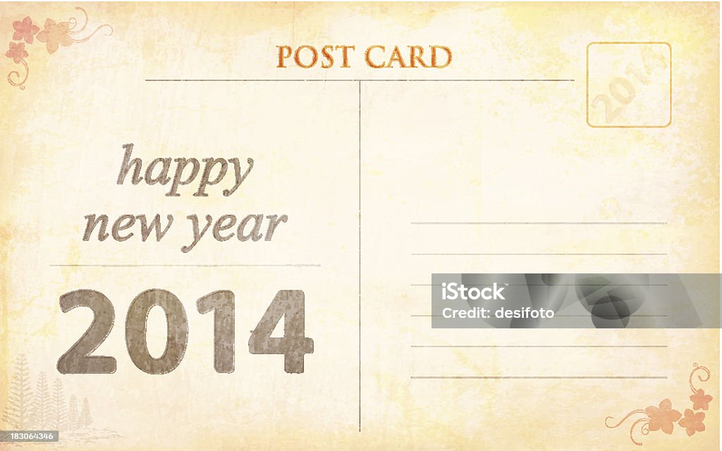 Nowy Rok powitanie karta-Post - Grafika wektorowa royalty-free (2014)