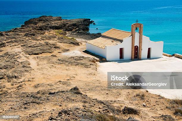 Fabulous Chapel By The Sea On A Greek Island Stock Photo - Download Image Now - Church, Zakynthos, Architectural Dome