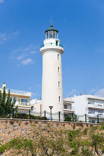 istock Lighthouse in Alexandropolis, Evros, Greece. Blue sky, sunny day. 183064656