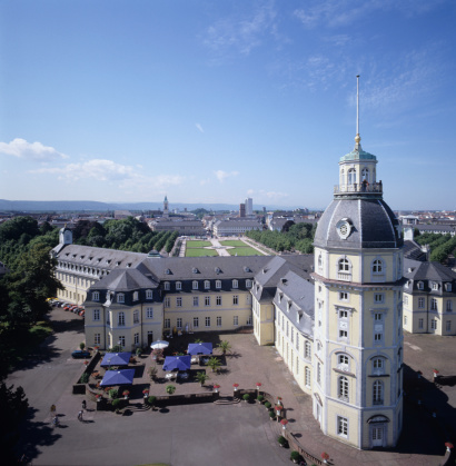 View of Karlsruhe castle chateau