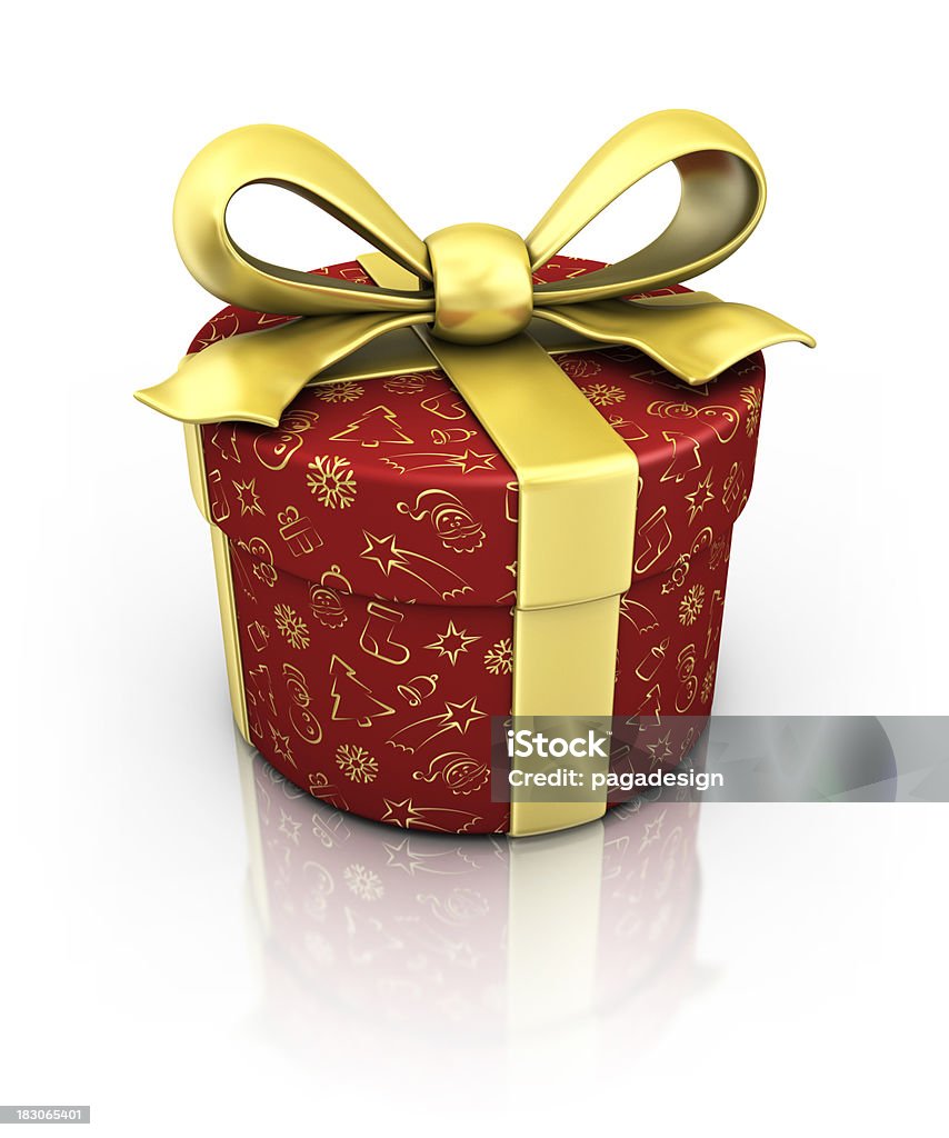 Caixa de Presente de Natal - Royalty-free Azevinho Foto de stock