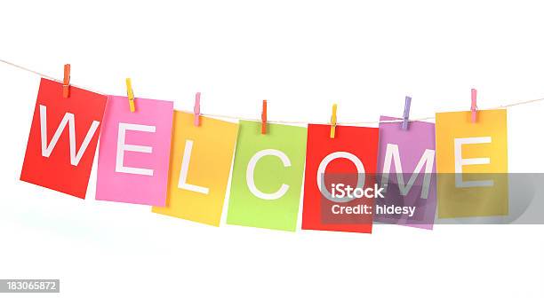 Welcome Stock Photo - Download Image Now - Alphabet, Business Card, Cheerful