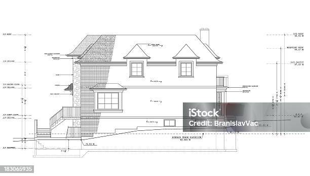 Technische Zeichnung Stockfoto und mehr Bilder von Architektur - Architektur, Außenaufnahme von Gebäuden, Baugewerbe