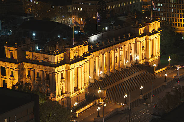 Victorian State Parliament, Melbourne, Australia stock photo